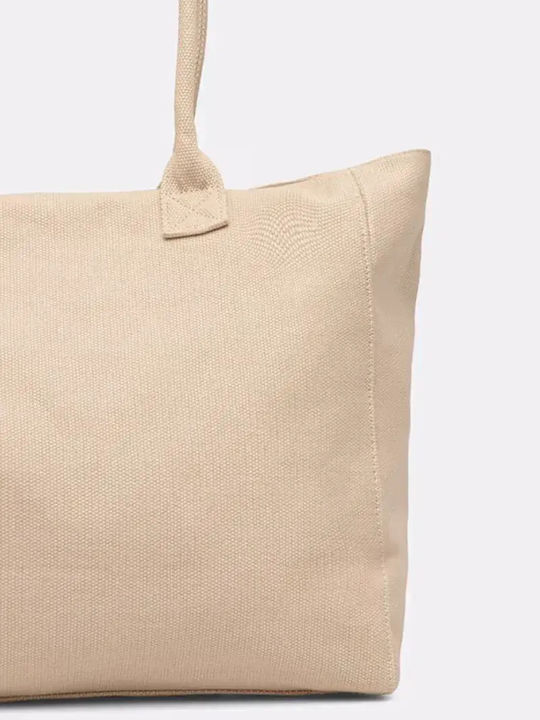 Liu Jo Υφασμάτινη Τσάντα Θαλάσσης με Φουλάρι Μπεζ