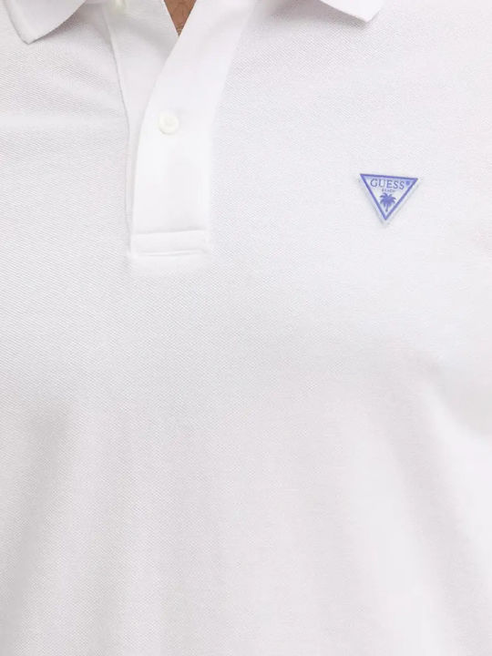 Herrenblusen Polo Sportlich Kurzarm Weiß