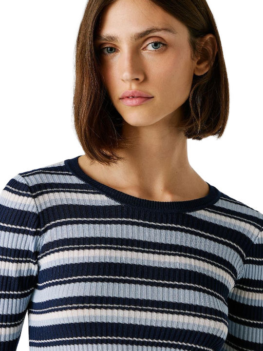 Damen Bluse Gestreift Union Blau