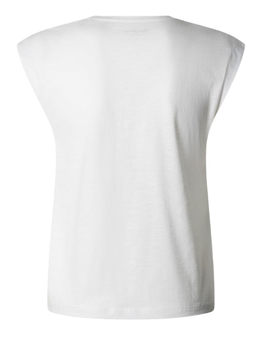 Pepe Jeans Damen Bluse Baumwolle Weiß