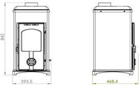 Thermozoff Sobă Pe Lemne Ceramică 6.4kW Verde