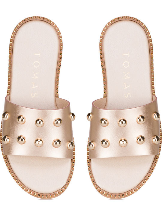 Leather Women's Flat Sandals Brown