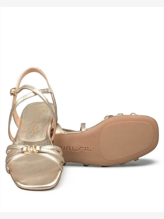 Women's Flat Sandals Gold CERSI LMT Platino