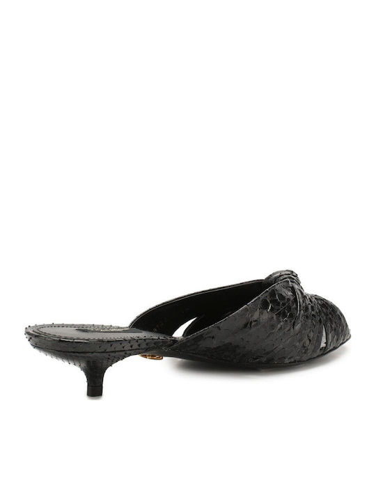 Dolce & Gabbana Δερμάτινα Mules Μαύρα