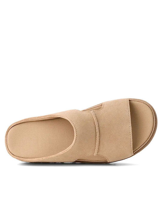 Goldenstar Leather Women's Flat Sandals Flatforms Sand