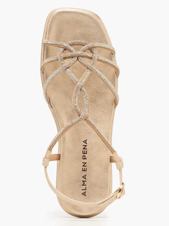 Women's Flat Sandals Gold