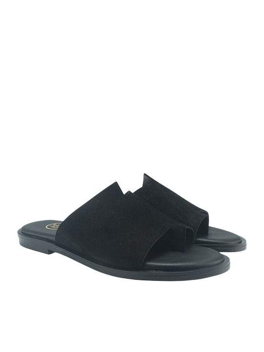 Damen Flache Sandalen Schwarz