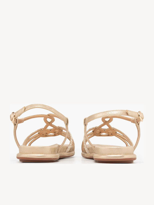 Women's Flat Sandals Gold