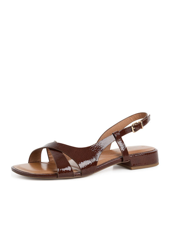 Leather Women's Sandals Brown