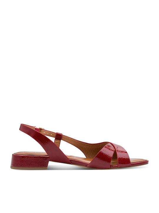 Leather Women's Sandals Red