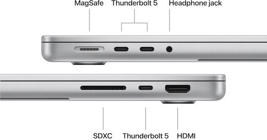 Apple MacBook Pro 14.2" IPS Retina Display 120Hz (M5 Max-18-Core/36GB/2TB SSD/32-Core GPU) Silver (International English Keyboard)