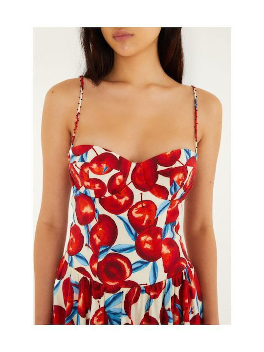 Sommer Midi Damenkleid Kirsche