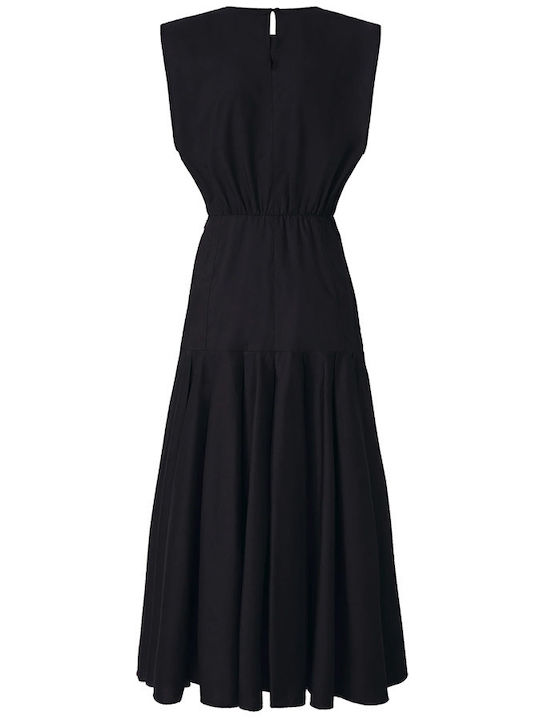 Summer Midi Evening Dress Black
