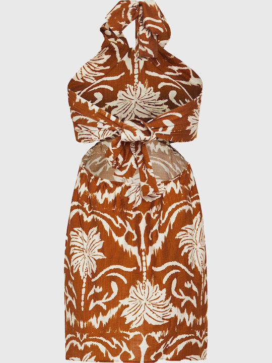 Summer Mini Dress Orange FBL013-107-13 SPICY PUMPKIN