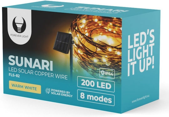 Forever Light Соларна Лампа с Топла Бяла Светлина IP44
