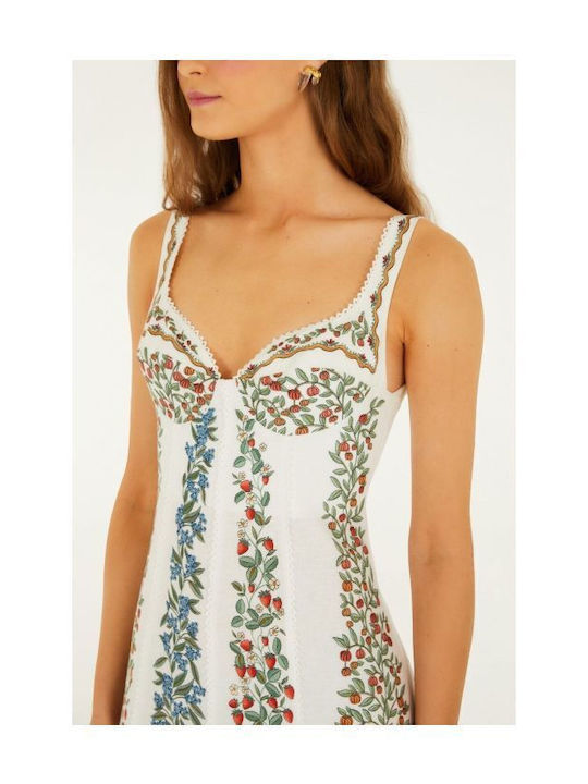 Summer Midi Dress Fruit Print