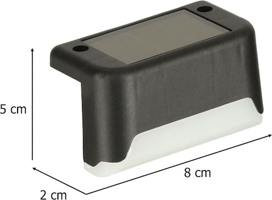 Set 8 Lămpi Solare de Perete 0.5W Verzi cu Senzor de Mișcare IP44 7x17x11cm