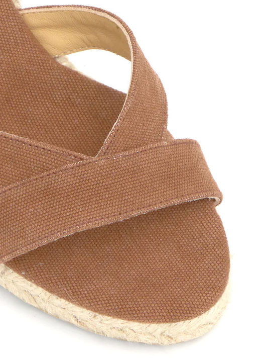 Summer Women's Platform Espadrilles Style Brown