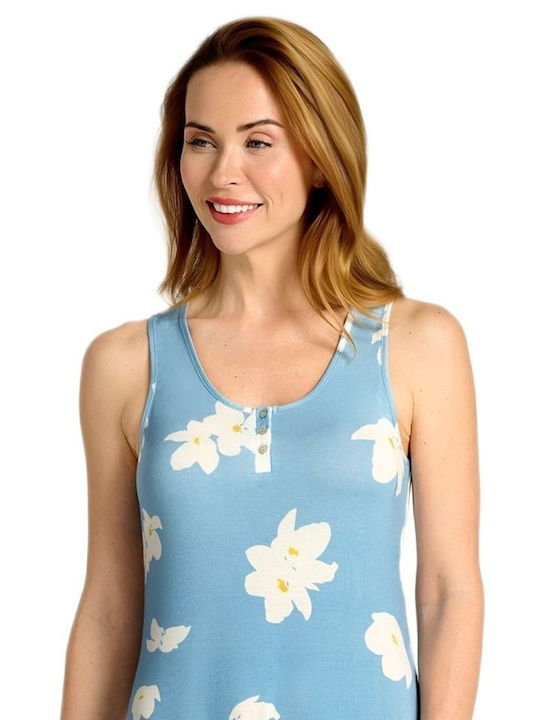 Muydemi Summer Women's Nightgown Light Blue