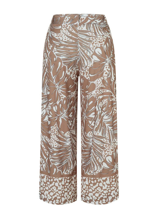 Women's High Rise Pantaloons with Rubber Band Beige