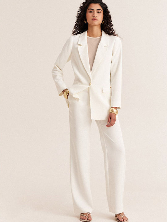 Pantaloni Dama Ecru Costum