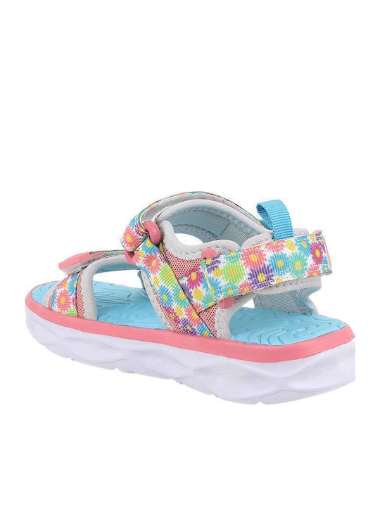 Kids' Anatomic Sandals with Hoop & Loop Closure and Lights Light Blue