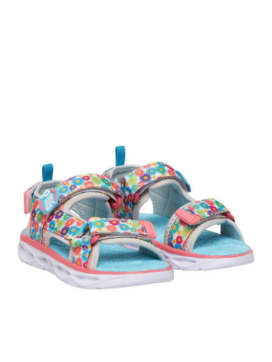 Kids' Anatomic Sandals with Hoop & Loop Closure and Lights Light Blue