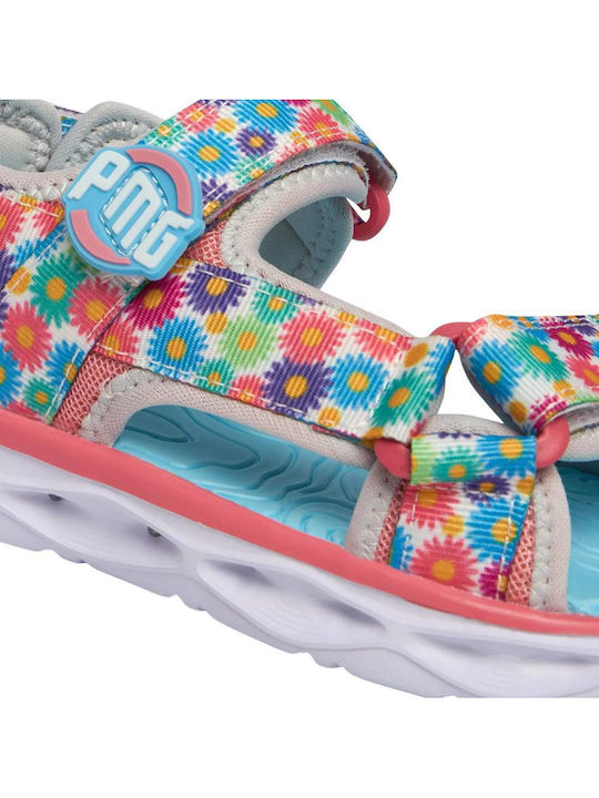 Kids' Anatomic Sandals with Hoop & Loop Closure and Lights Light Blue