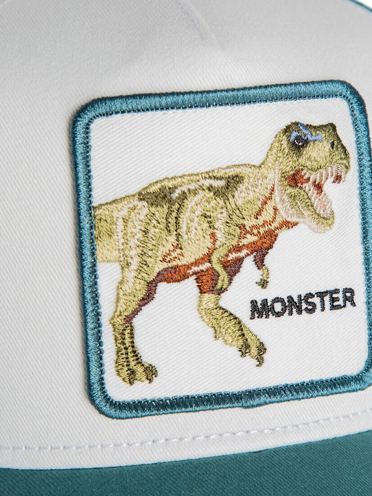 Kids Jockey Cap Monster T-rex Mini Dinosaur Petrol Goorin Bros