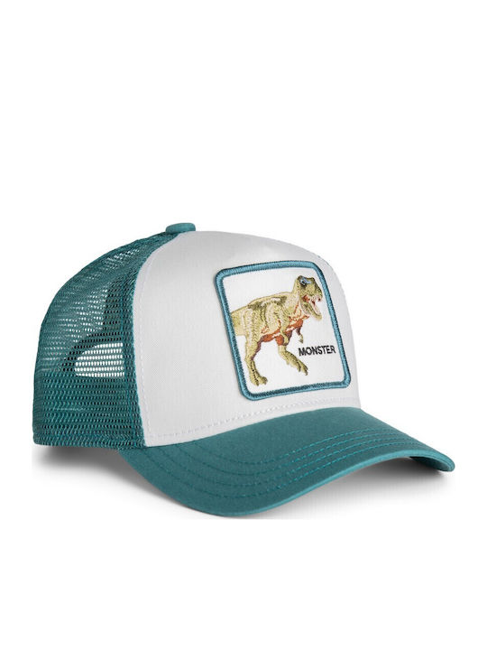 Kids Jockey Cap Monster T-rex Mini Dinosaur Petrol Goorin Bros