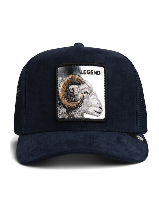 Jockey Hat Silver Goat Blue Goorin Bros