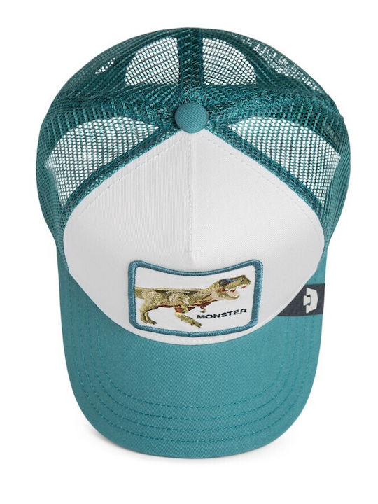 Kids Jockey Cap Monster T-rex Mini Dinosaur Petrol Goorin Bros