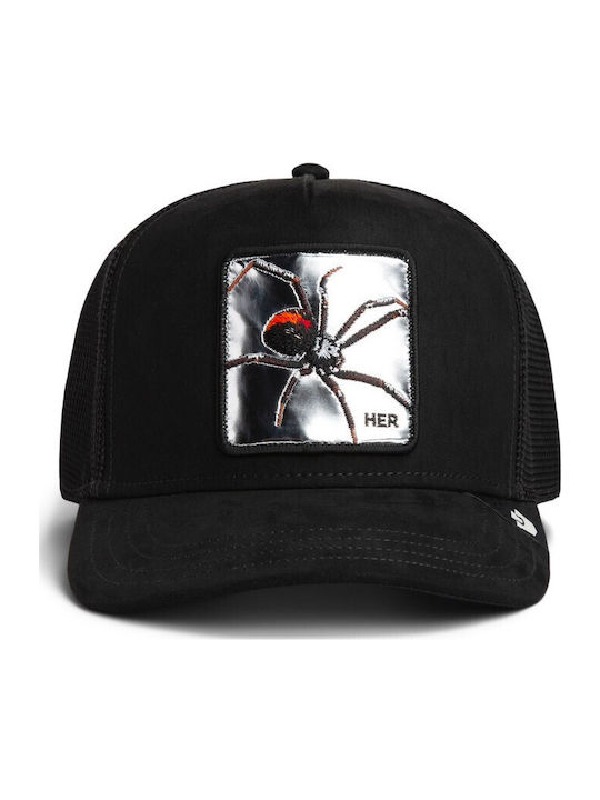 Sweat Kappe Jockey Silber Spider Schwarze Goorin Bros
