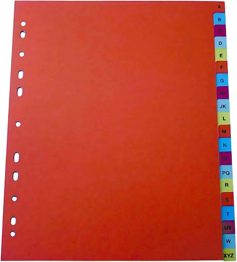 Optima Prod Din Plastic Plastic Index Color A4+ Extra Wide 120 Microns Alphabetical A-z Optima