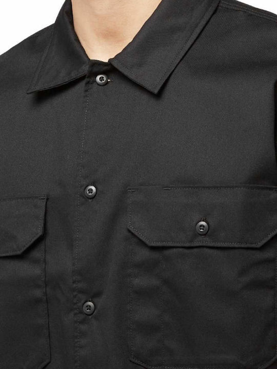 Work Shirt Къс Ръкав Пухкащо Черна