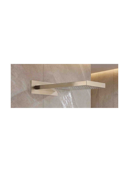 Naron Built-in Faucet Mixer for Shower 3 Exits Brushed Gold