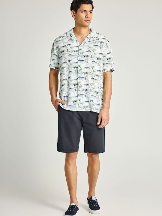 Funky Buddha Ανδρική Βερμούδα Chino Navy Μπλε Funky Buddha Ανδρική Βερμούδα Chino Navy Μπλε