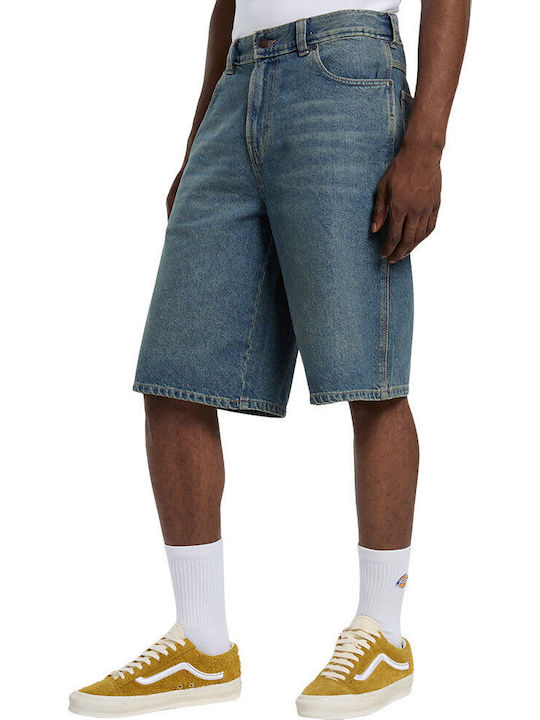Herren Denim Shorts Khaki Tinted Blau