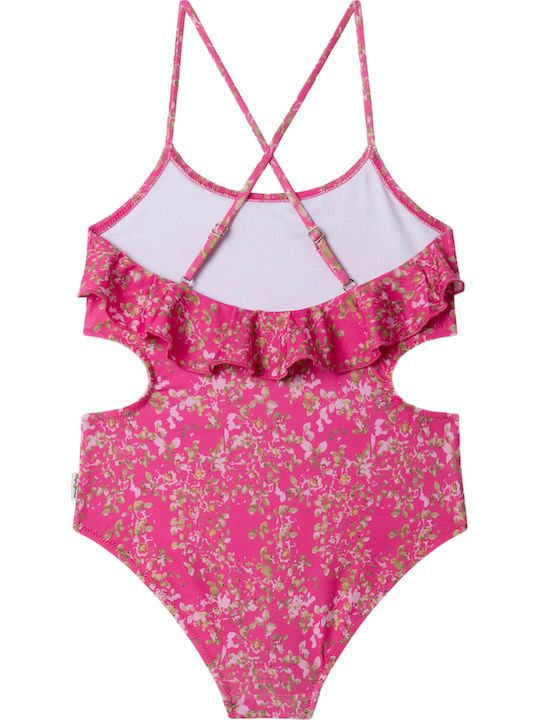 Pepe Jeans Ditsy Παιδικό Μαγιό Ολόσωμο Deep Fuchsia