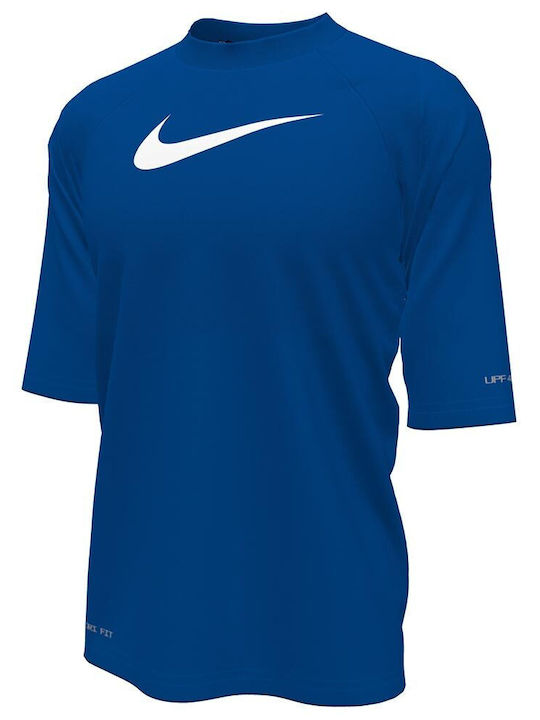Nike Hydroguard Παιδικό Μαγιό Μπλούζα Dri-Fit Μπλε