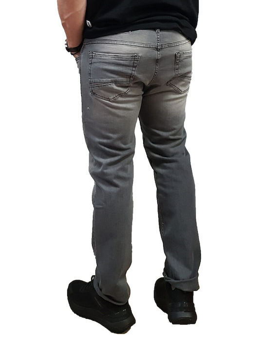 Cover Jeans Cover Teddy Herren Jeanshosen Slim Fit Grauer Denim