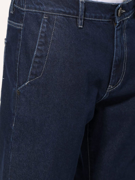 Men's Jeans Pants Regular Fit Dark Blue