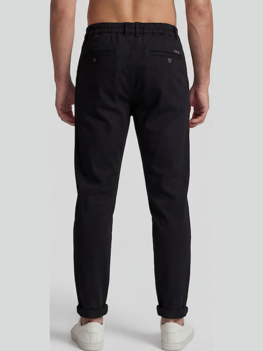 Men's Elastic Jeans Pants with Regular Fit Black