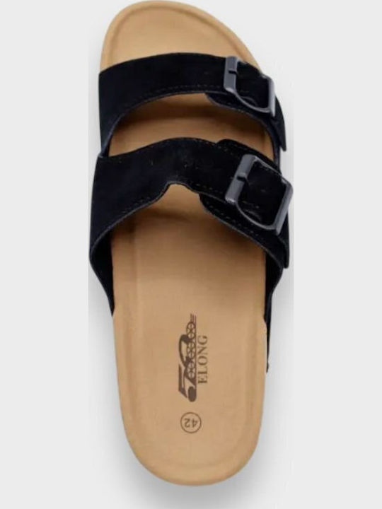 Leather Men's Sandals In Black Color