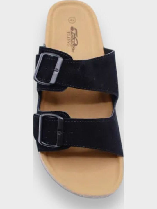 Leather Men's Sandals In Black Color