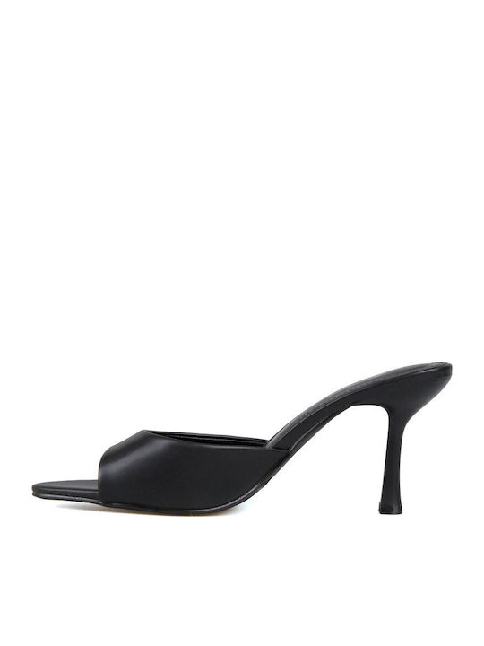 Mules With High Heel In Black Colour