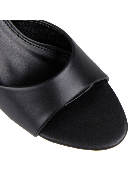 Mules With High Heel In Black Colour
