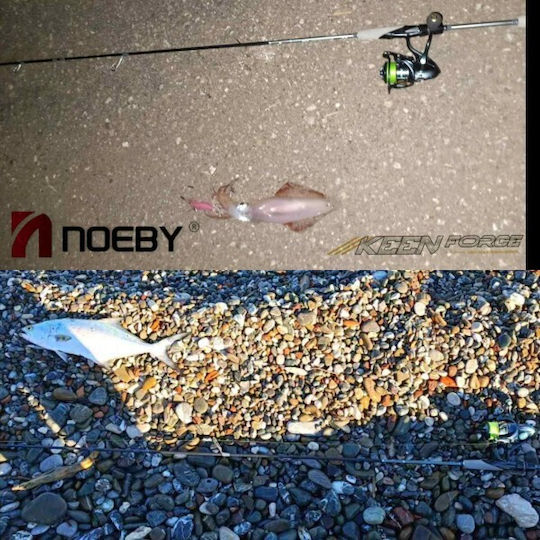 Spinning Fishing Set Rod Noeby Keen Force Carbon 2.59m Cw 7-35gr Reel Noeby Legend7 3000 Max Drag 18kg Fishing Bag Jigging Lure Line
