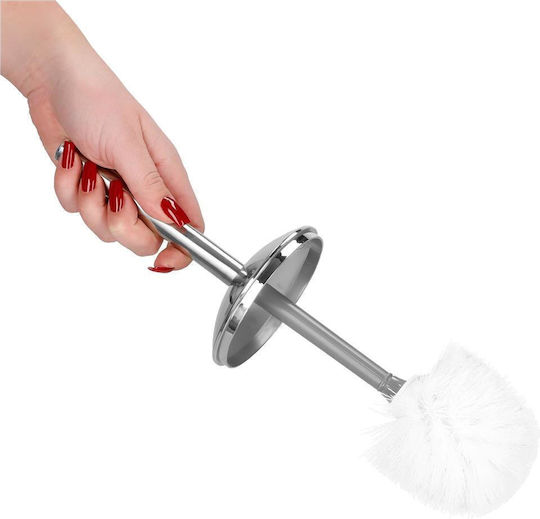 Bathroom Accessory Set Plastic Silver 6 Pieces