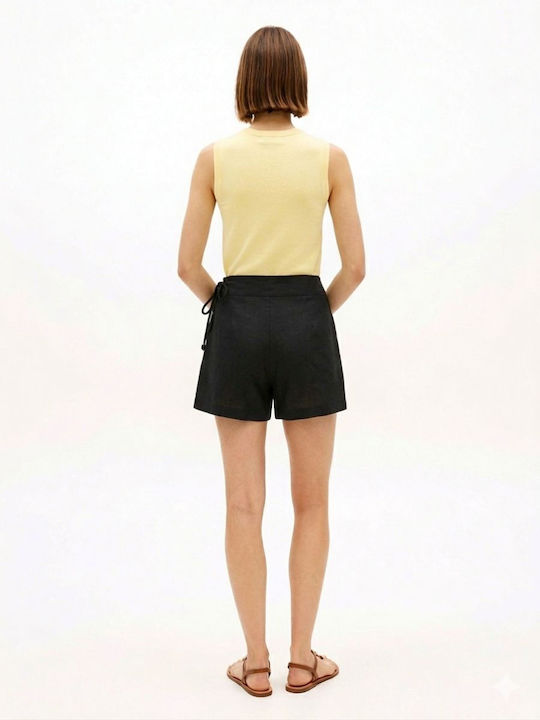 Women's Linen Shorts Black